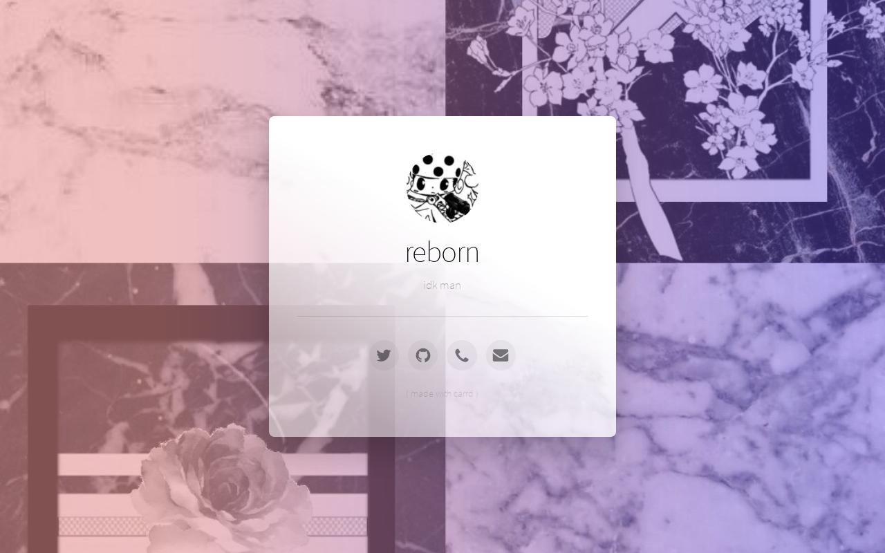 Carrd profile picture for @reborn